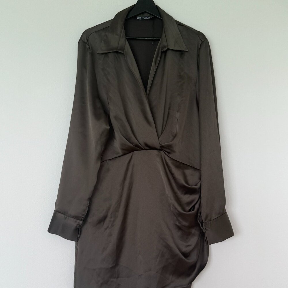 ZARA short green dress